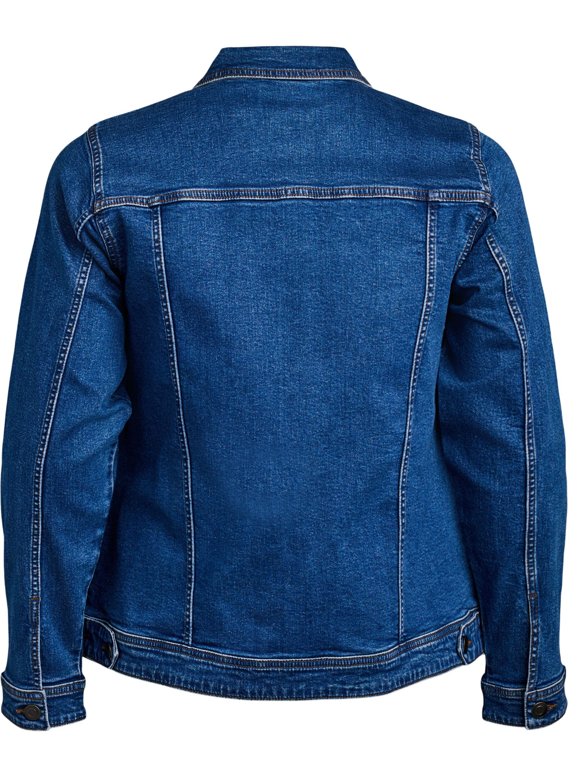 ZizziDenimjack met een klassieke snit, Blauw, Packshot image number 1