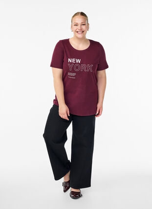 ZizziFLASH - T-shirt met motief, Winetasting New York, Model image number 2