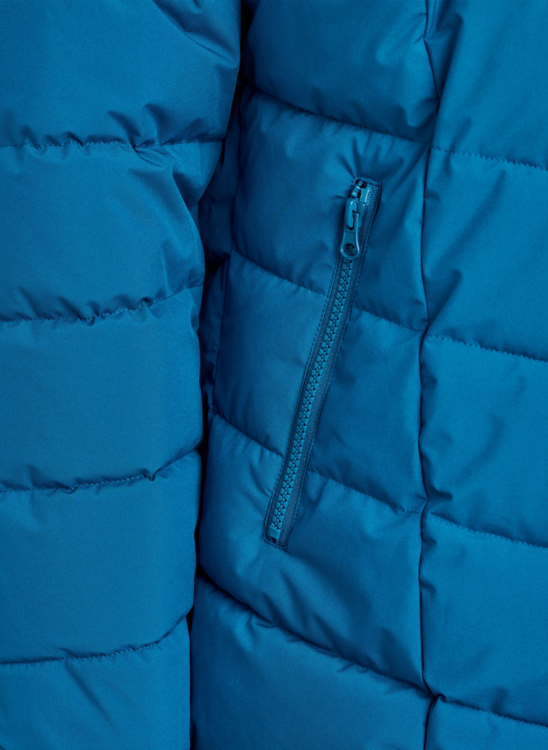 ZizziKort pufferjack met capuchon, Blauw, Packshot image number 3
