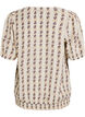 Gedrukte blouse met gesmokte zoom, Egret AOP, Packshot image number 1
