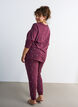 Bedrukte pyjamabroek, Donker Bordeaux, Model image number 1