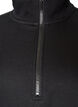 Sweatshirtjurk met hoge ribkraag en rits, Zwart, Packshot image number 2