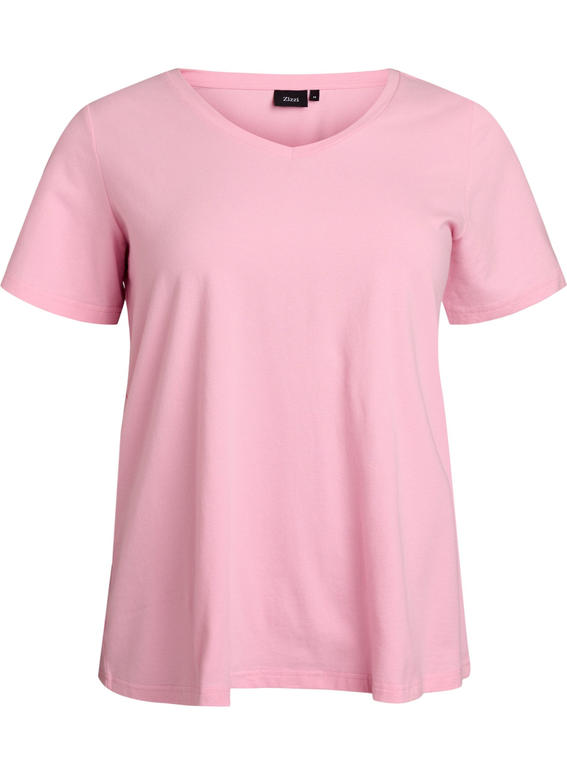 Effen basic katoenen T-shirt