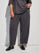 Jerseybroek met een barrel fit en hoge taille, Grijs, Model image number 2