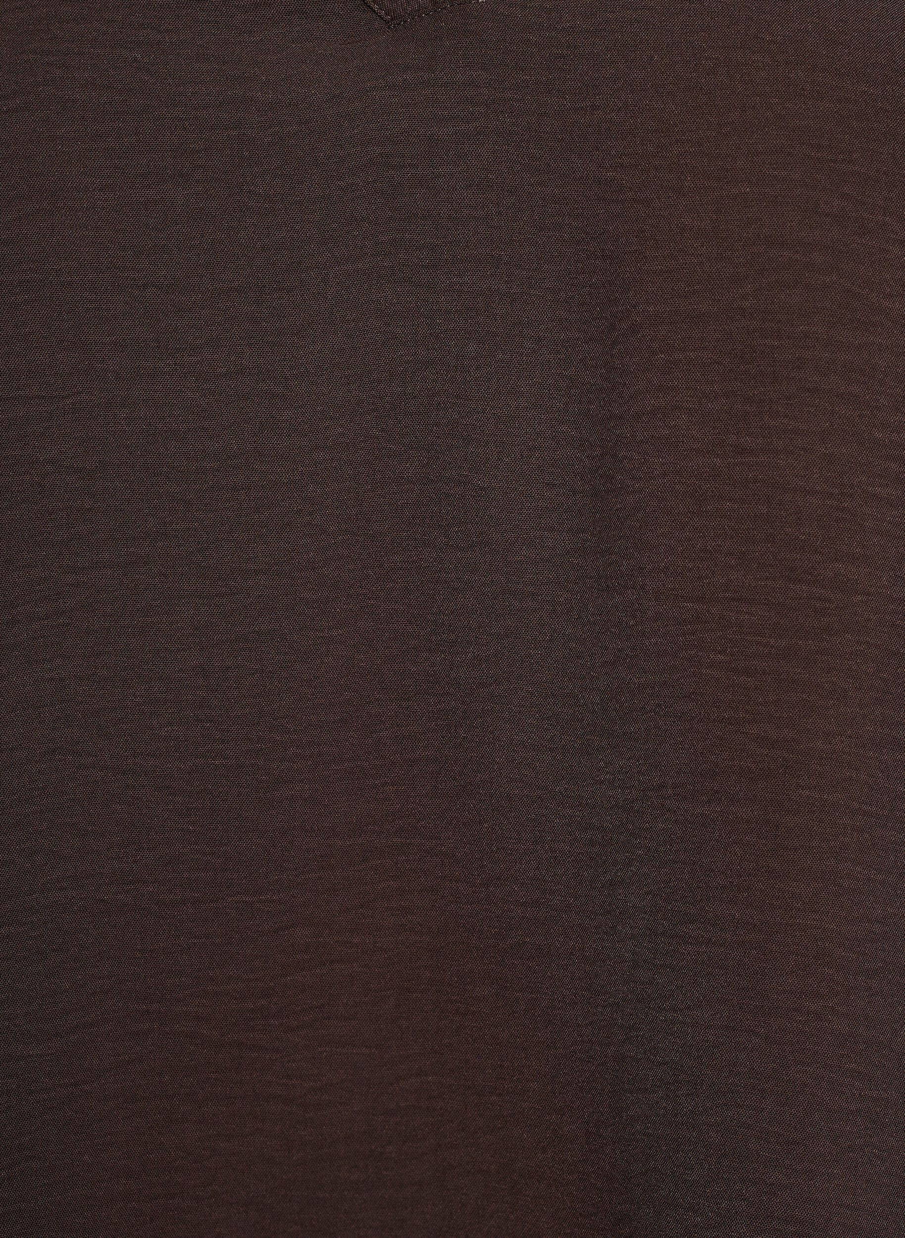 ZizziBlouse met smockmanchetten en V-hals, Bruin, Packshot image number 2