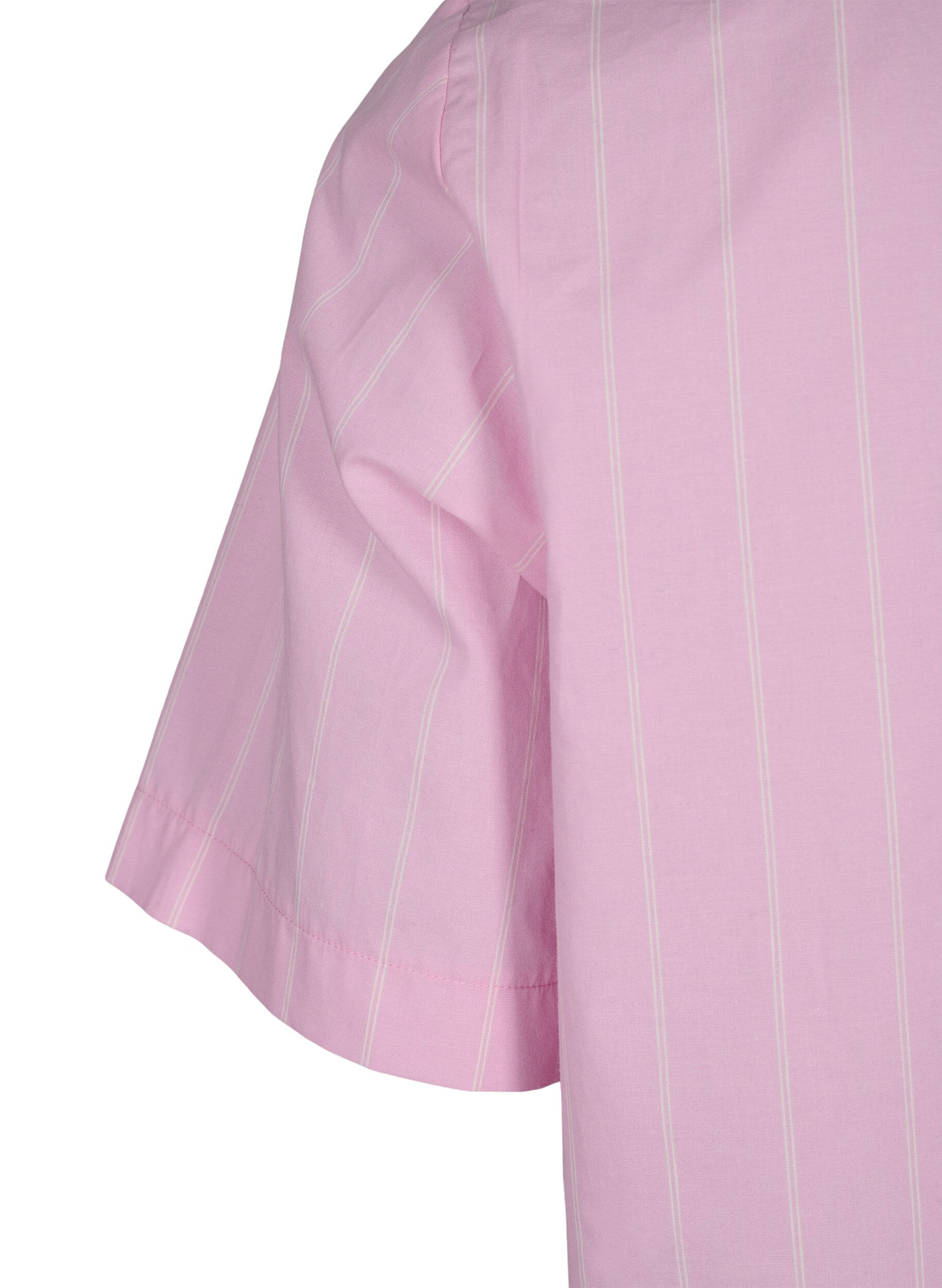 ZizziGestreepte jurk van biologisch katoen, Lilac Sachet, Packshot image number 3