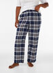 Geruite katoenen pyjamabroek, Blauw, Model image number 0