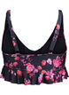 Bloemen bikini top met een ruche afwerking, Roze, Packshot image number 1