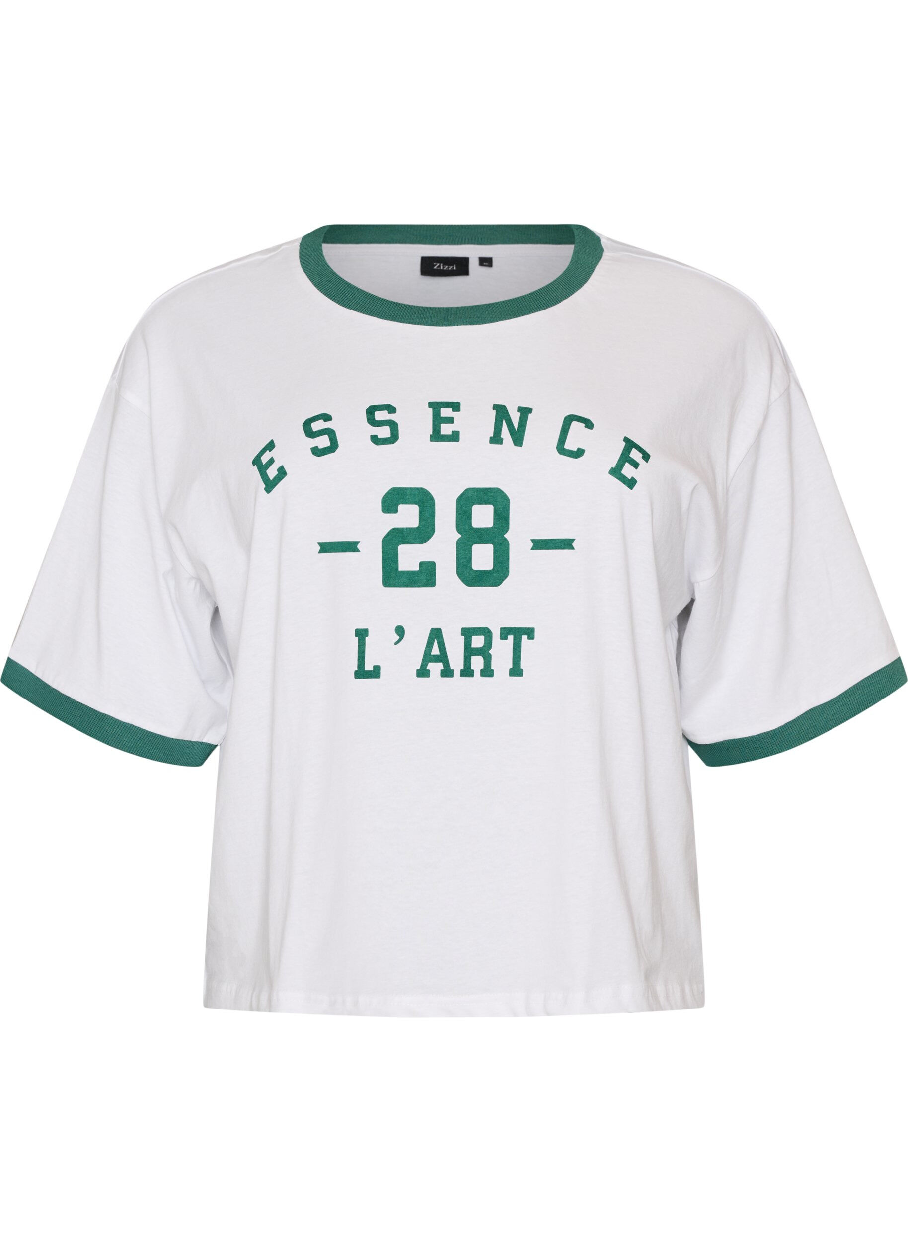 Katoenen T-shirt met tekstprint en boxy fit