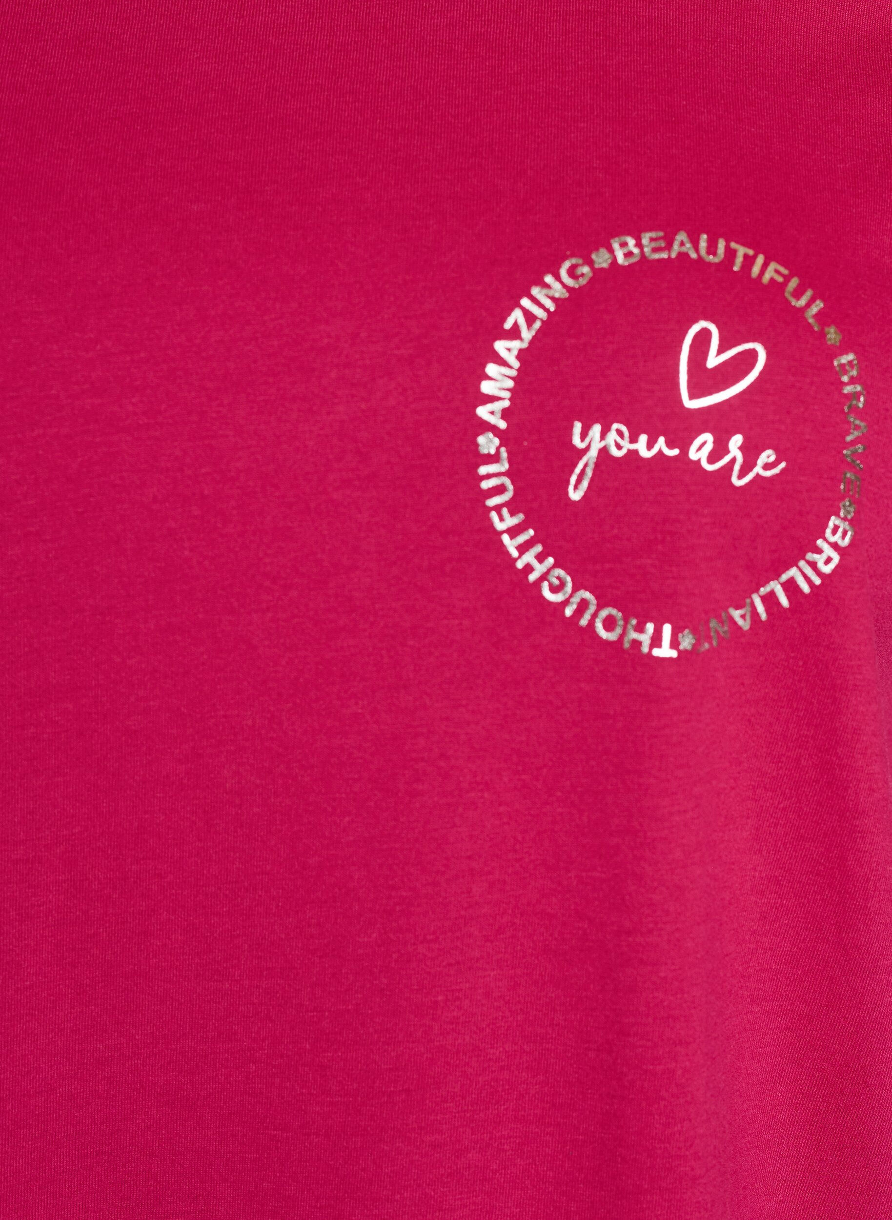 ZizziT-shirt met print, Rood, Packshot image number 2