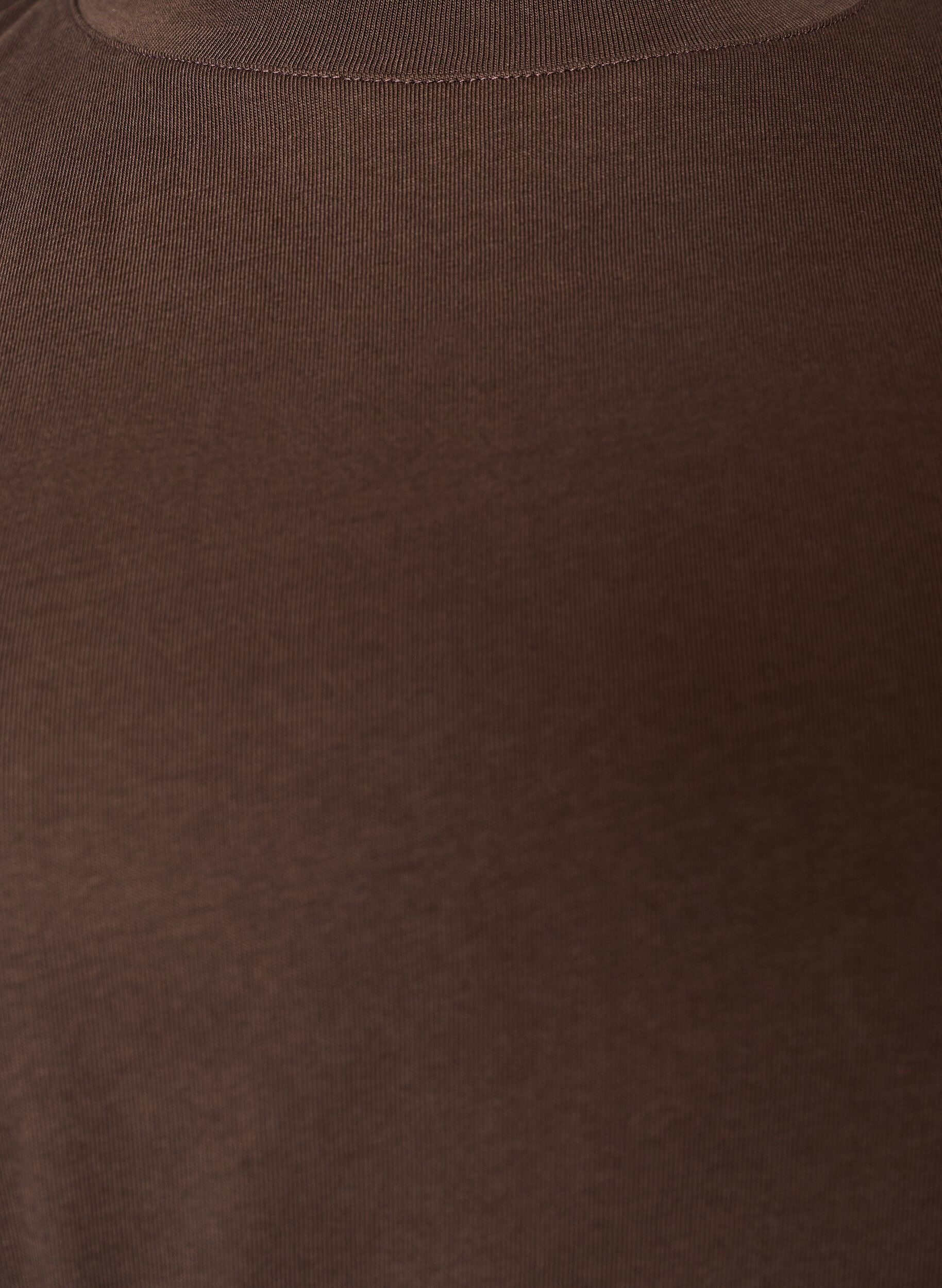 ZizziT-shirt met gedrapeerd detail, Bruin, Packshot image number 2