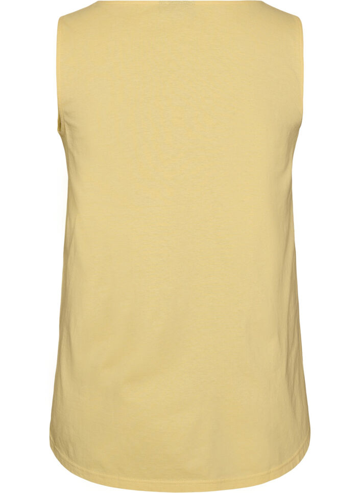 Top en coton avec forme en A, Jaune, Packshot image number 1