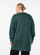 FLASH - Lange ribgebreide vest met zakken, Groen, Model image number 2