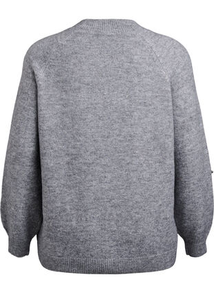 ZizziTrui met parelborduursel, Medium Grey Melange, Packshot image number 1