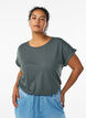 T-shirt met korte mouwen van katoenmix, Groen, Model image number 0