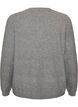 Cardigan met knopen en een ronde voorkant, Grijs, Packshot image number 1