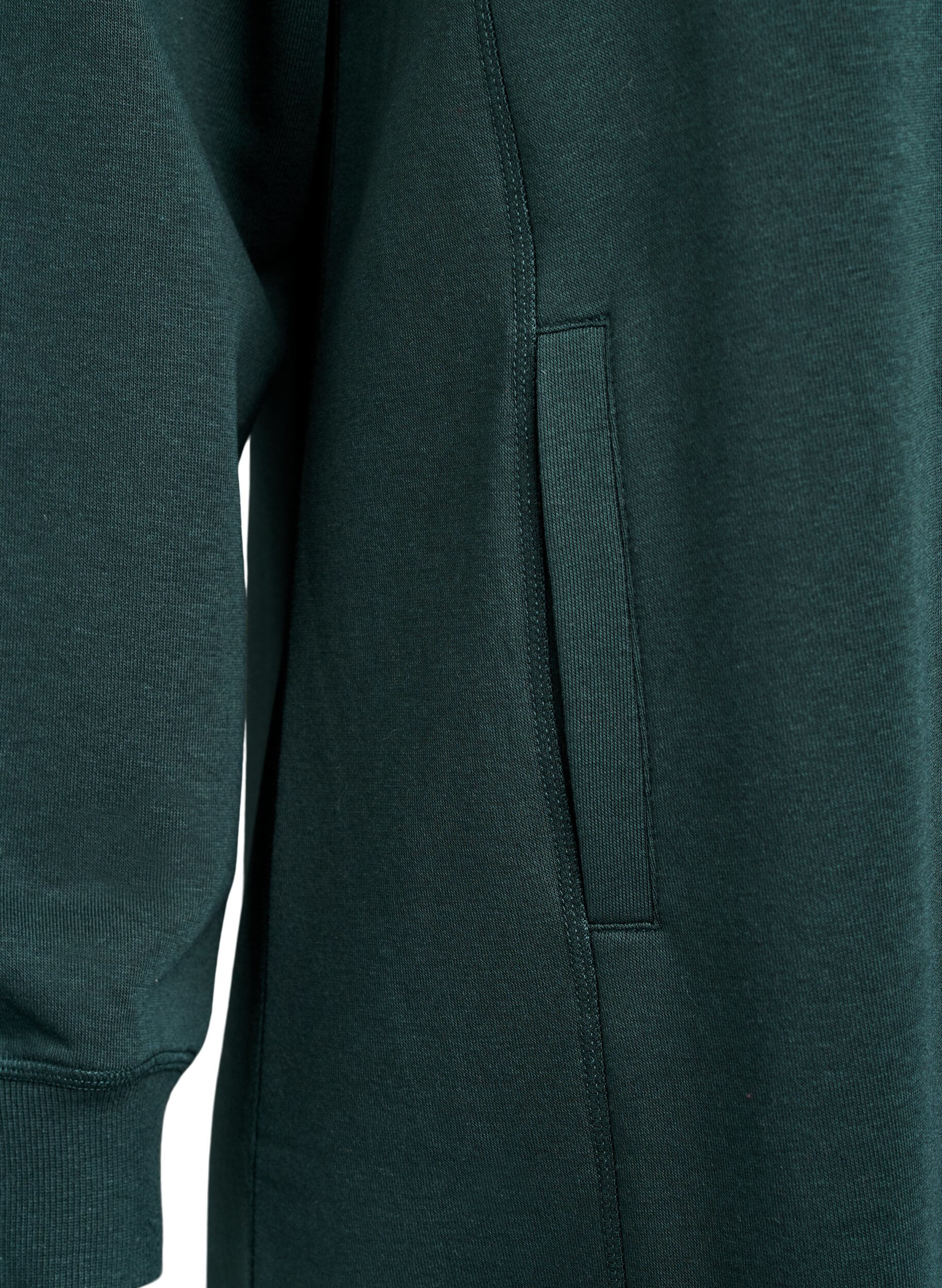 ZizziKort sweatshirt jurk met hoge kraag en zakken, Groen, Packshot image number 3
