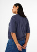 Boxy T-shirt in biologisch katoen, Blauw, Model image number 2