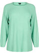 Gebreide blouse met ronde hals, Light G. Green Mel., Packshot image number 0
