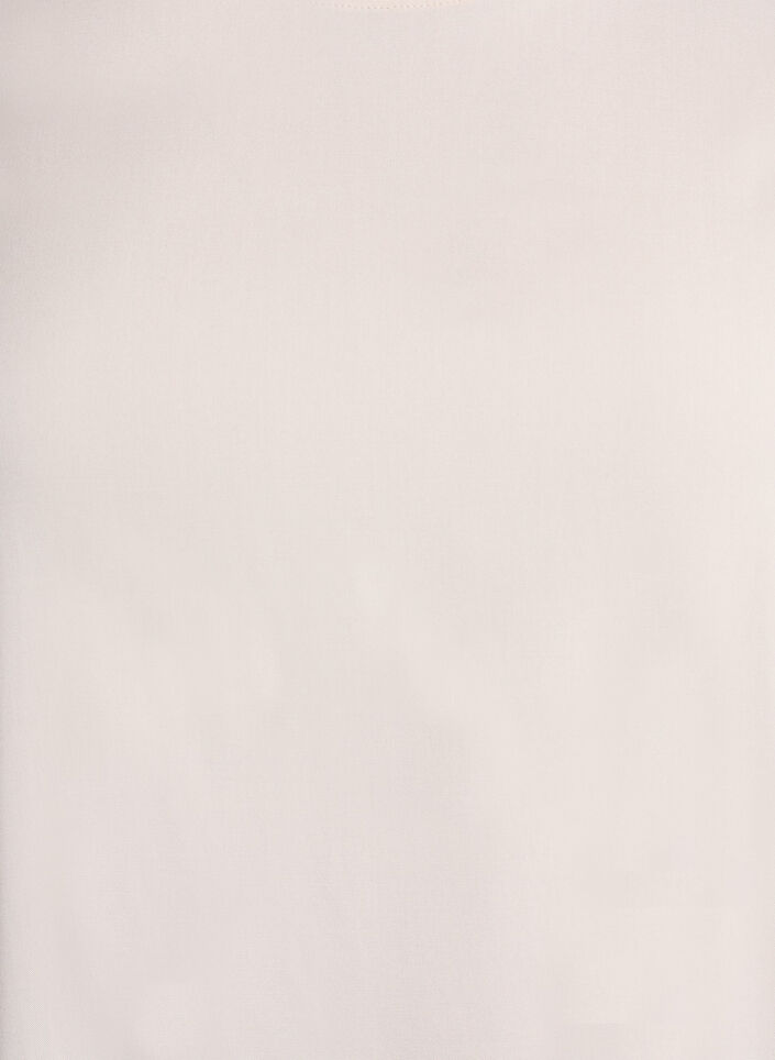 Geweven blouse met korte mouwen en ronde hals, Beige, Packshot image number 2