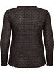 Blouse met ajourpatroon en lange mouwen, Zwart, Packshot image number 1
