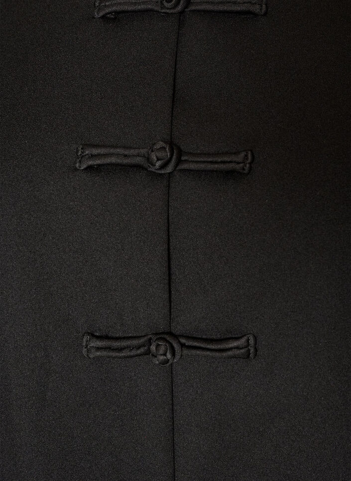 Strakzittend cardigan met knoopsluitingen, Zwart, Packshot image number 2