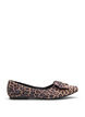 Wide fit - Ballerina pumps met een strik, Bruin, Packshot image number 0