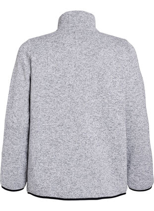 ZizziVest van jersey met hoge kraag en ritssluiting, Light Grey Melange, Packshot image number 1
