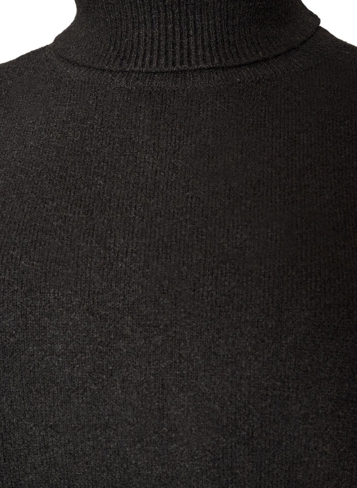 Gebreide vest met col, Zwart, Packshot image number 2