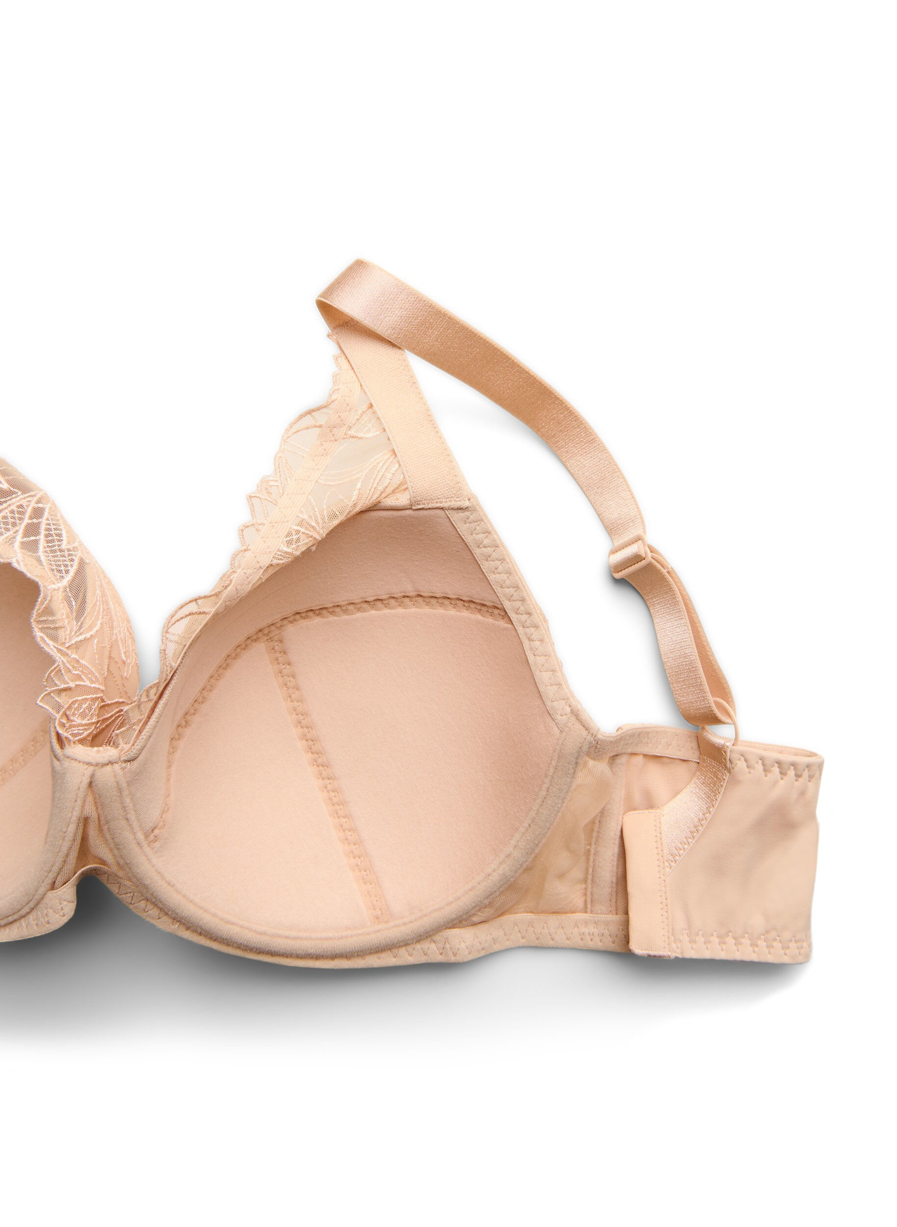 ZizziGewatteerde kanten beha met beugel, Beige, Packshot image number 3