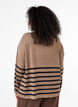 Blouse met een hoge hals en lange mouwen, Beige, Model image number 2
