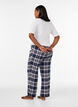 Geruite katoenen pyjamabroek, Blauw, Model image number 2