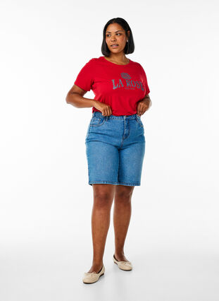 ZizziFLASH - T-shirt met motief, Urban Red Rose, Model image number 2