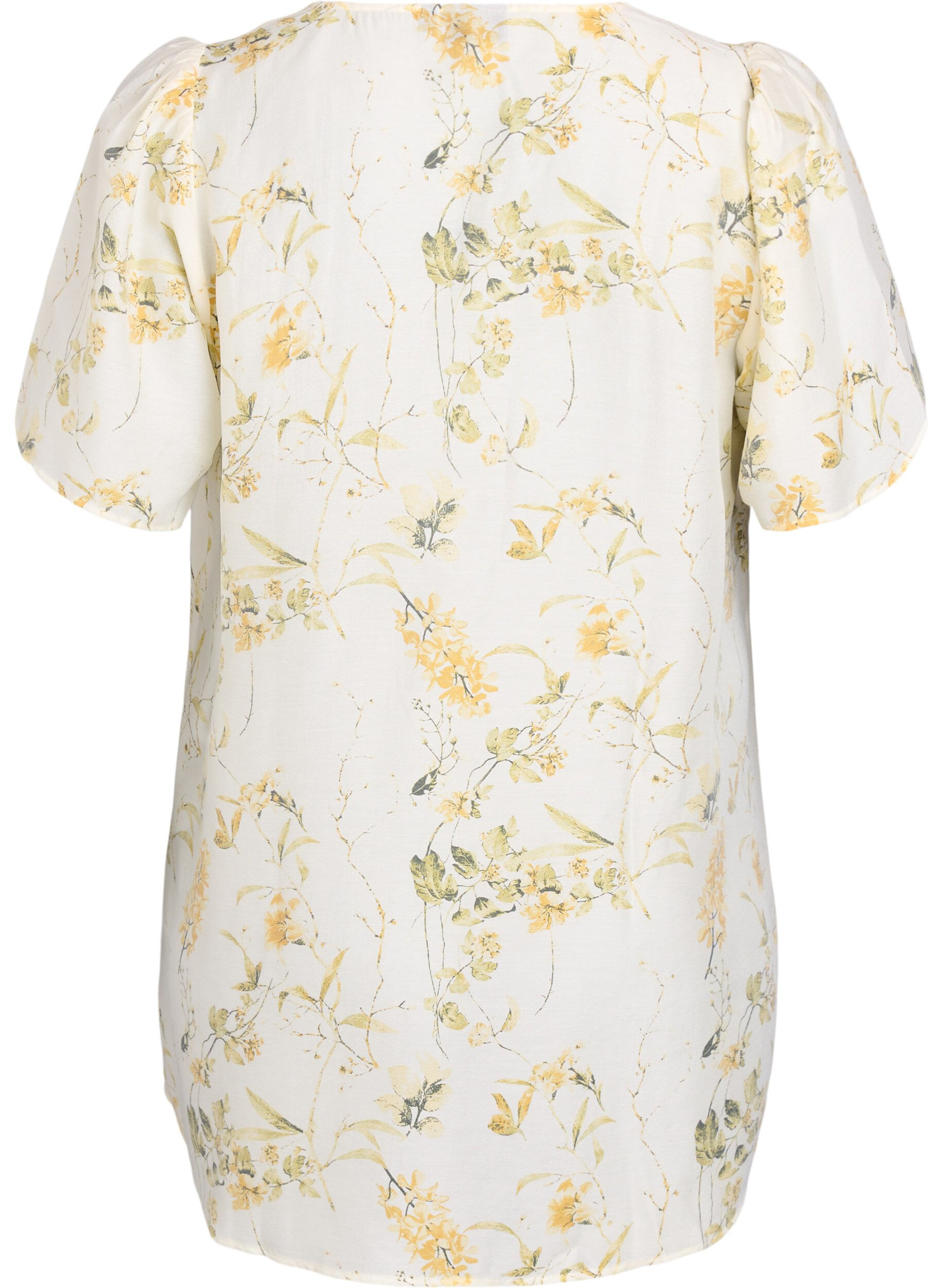 ZizziA-model tuniek met korte mouwen, Geel, Packshot image number 1