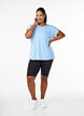 Effen gekleurd T-shirt voor sporten, Blauw, Model image number 1