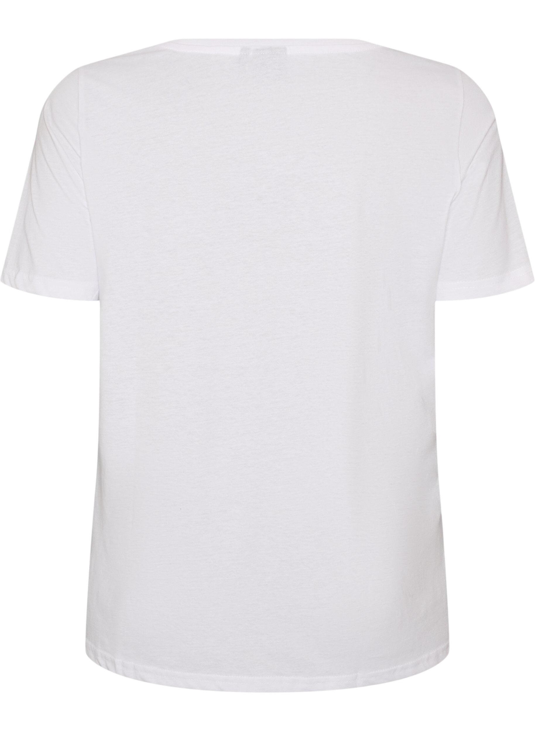 ZizziT-shirt met print, Wit, Packshot image number 1