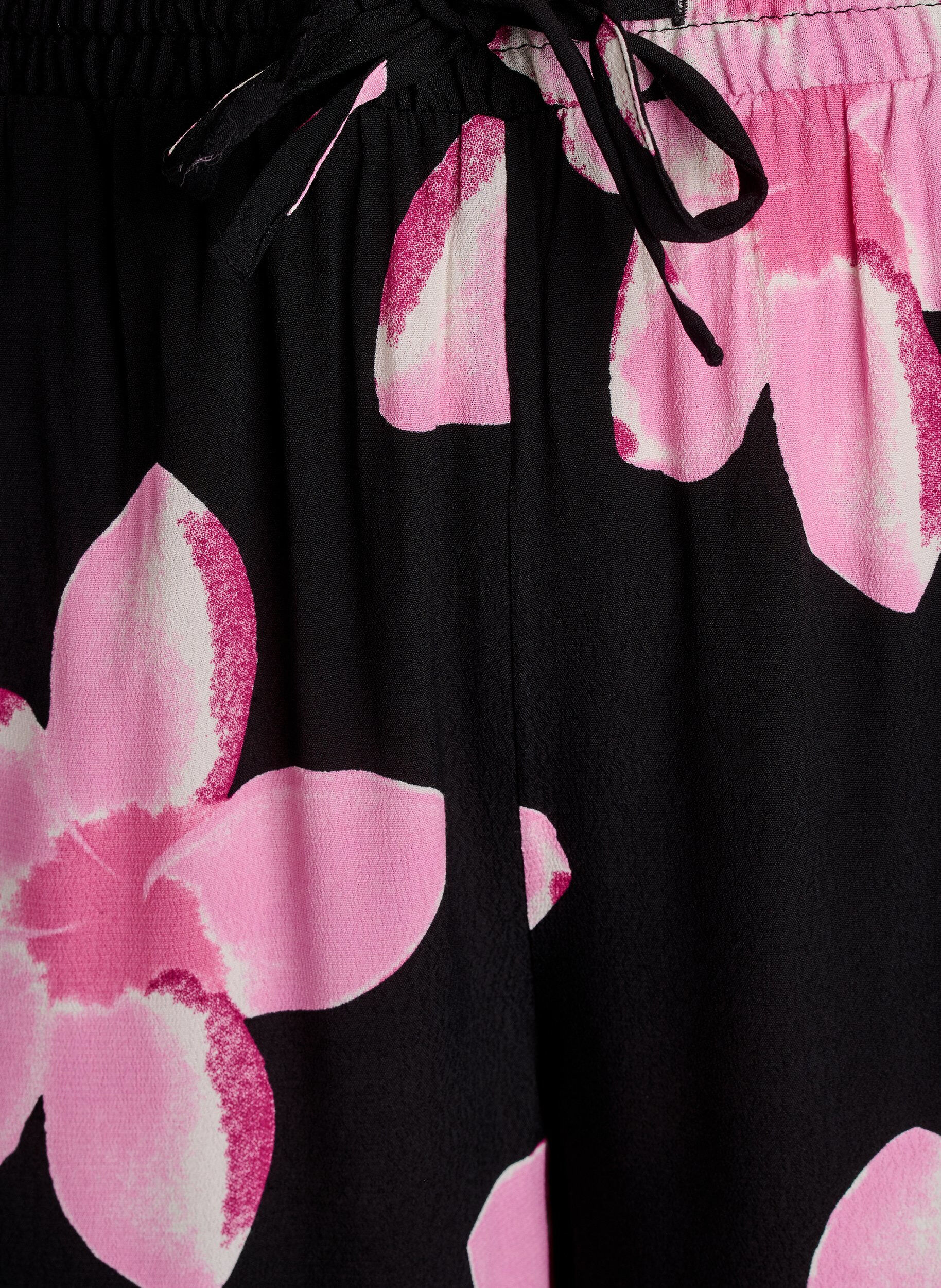 ZizziLosvallende viscose broek met zakken, Zwart, Packshot image number 2