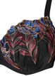 Voorgevormde beha met bloemenborduursel, Zwart, Packshot image number 2