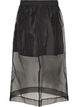 Jupe longue fa&ccedil;on organza, Noir, Packshot image number 1