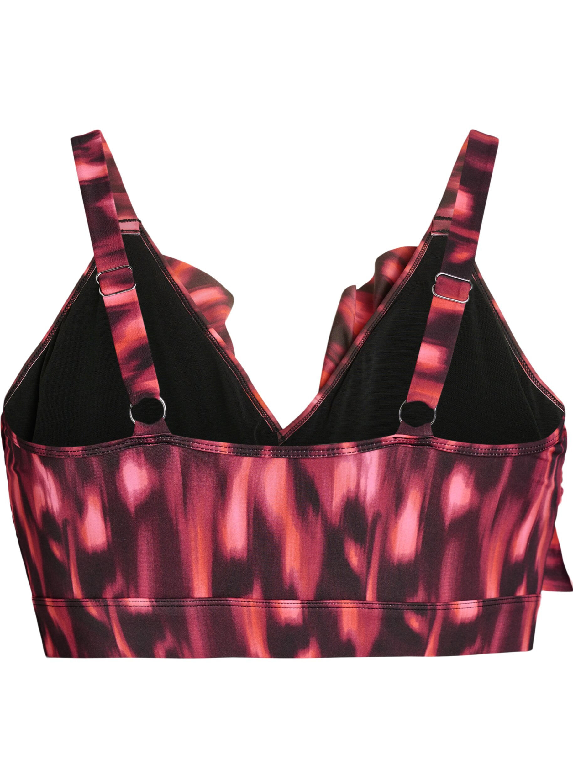 ZizziBikinitop met print en ruchesdetails, Roze, Packshot image number 1