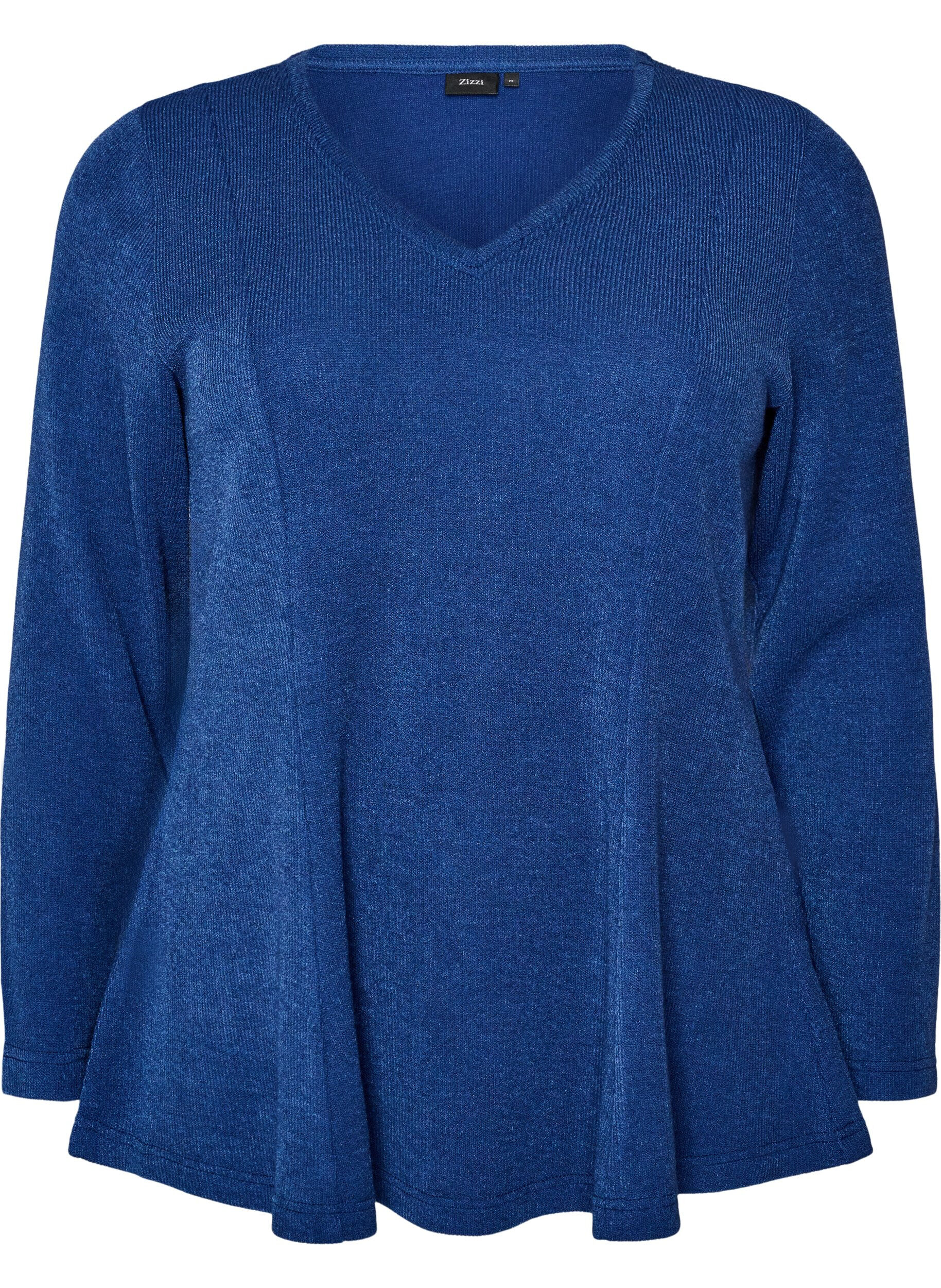 Jersey blouse met een geribde textuur en een A-lijn pasvorm