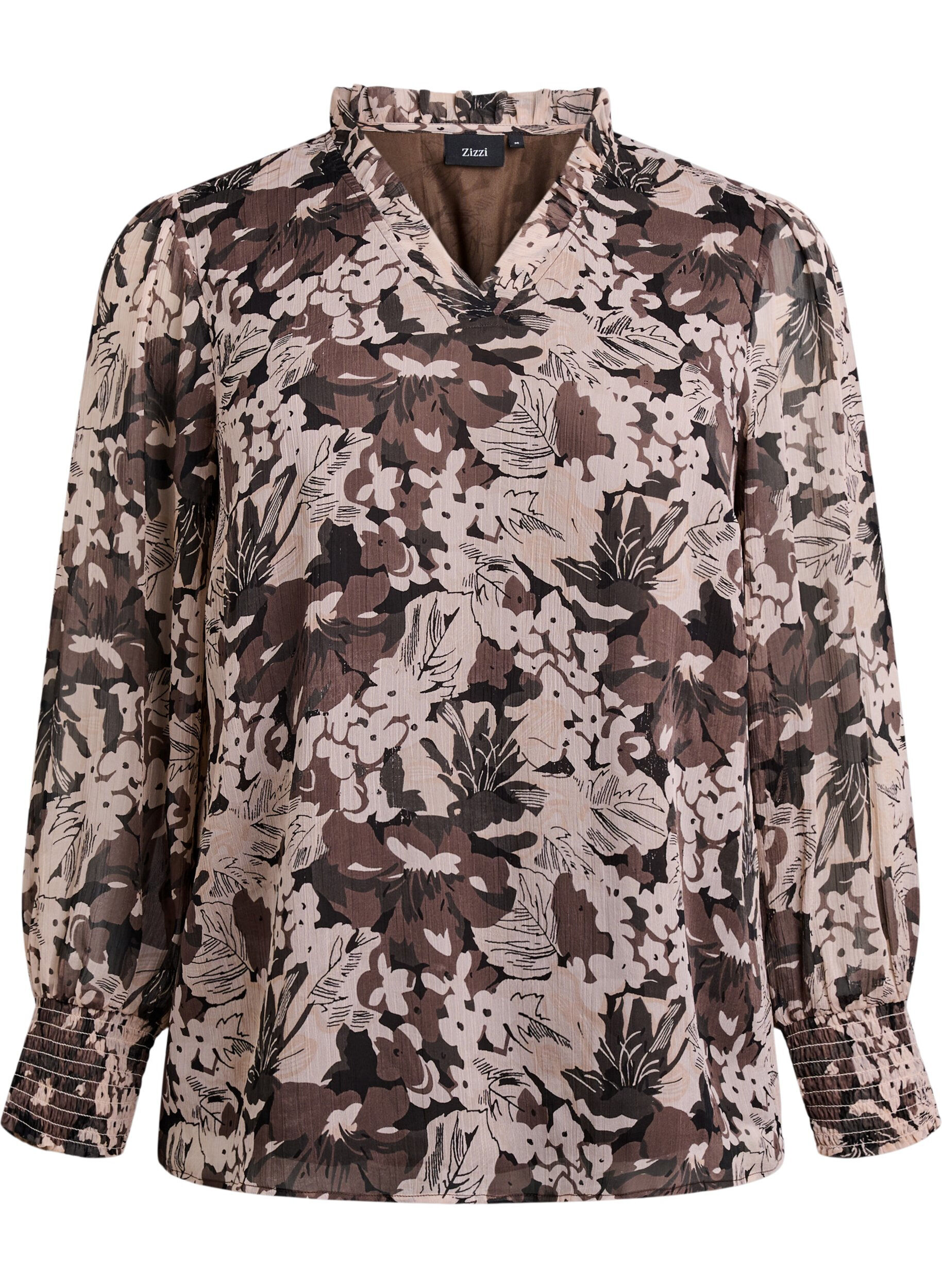 Blouse met bloemenprint