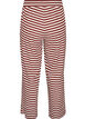 Gestreepte pyjamabroek met een high waist en wijde pijpen, Rood, Packshot image number 1