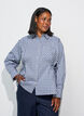 Losvallend geruit overhemd met strikceintuur, Blauw, Model image number 3