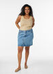 Gestreepte tanktop met een ribstructuur, Geel, Model image number 1