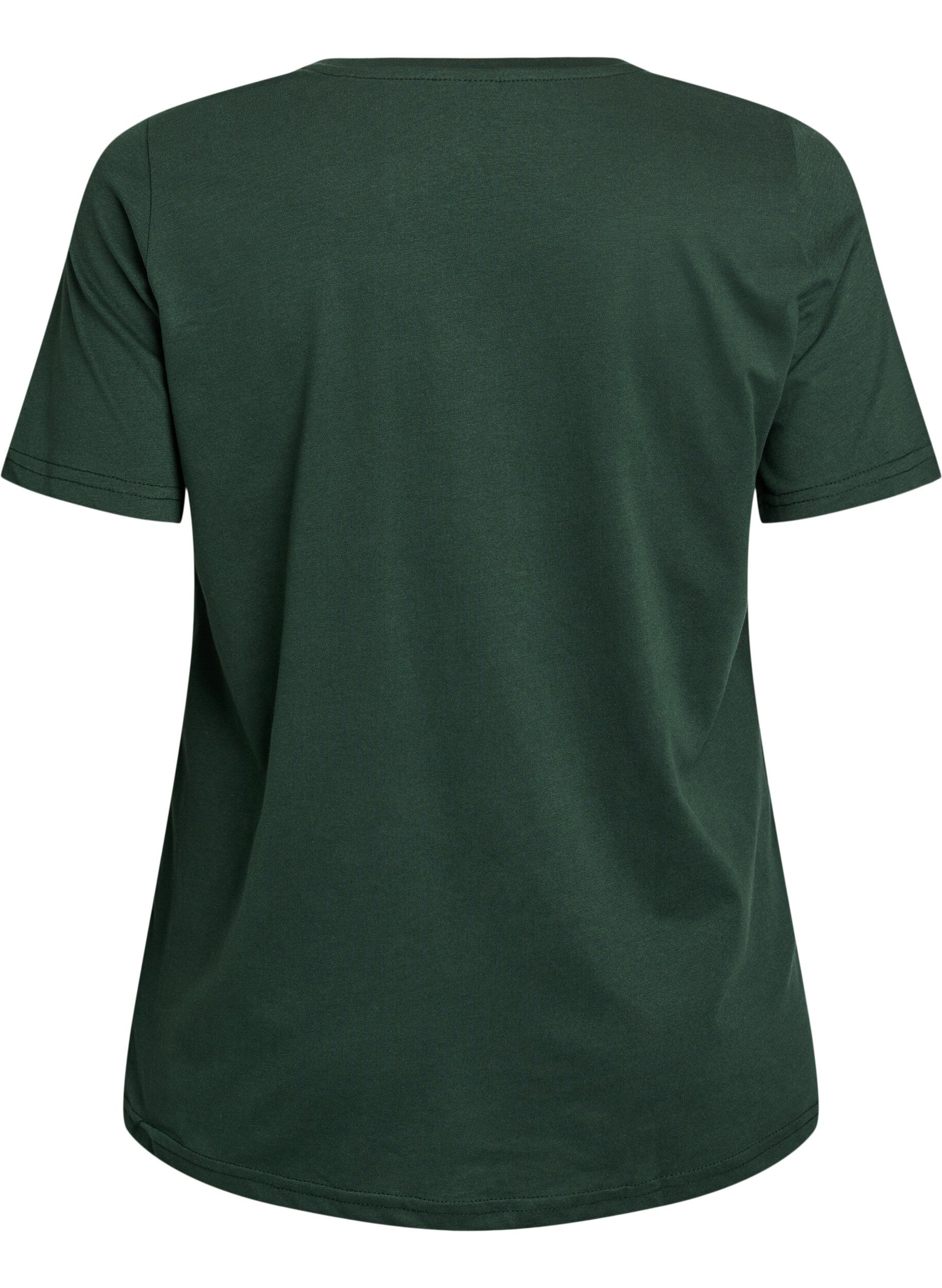 ZizziFLASH - T-shirt met print, Groen, Packshot image number 1