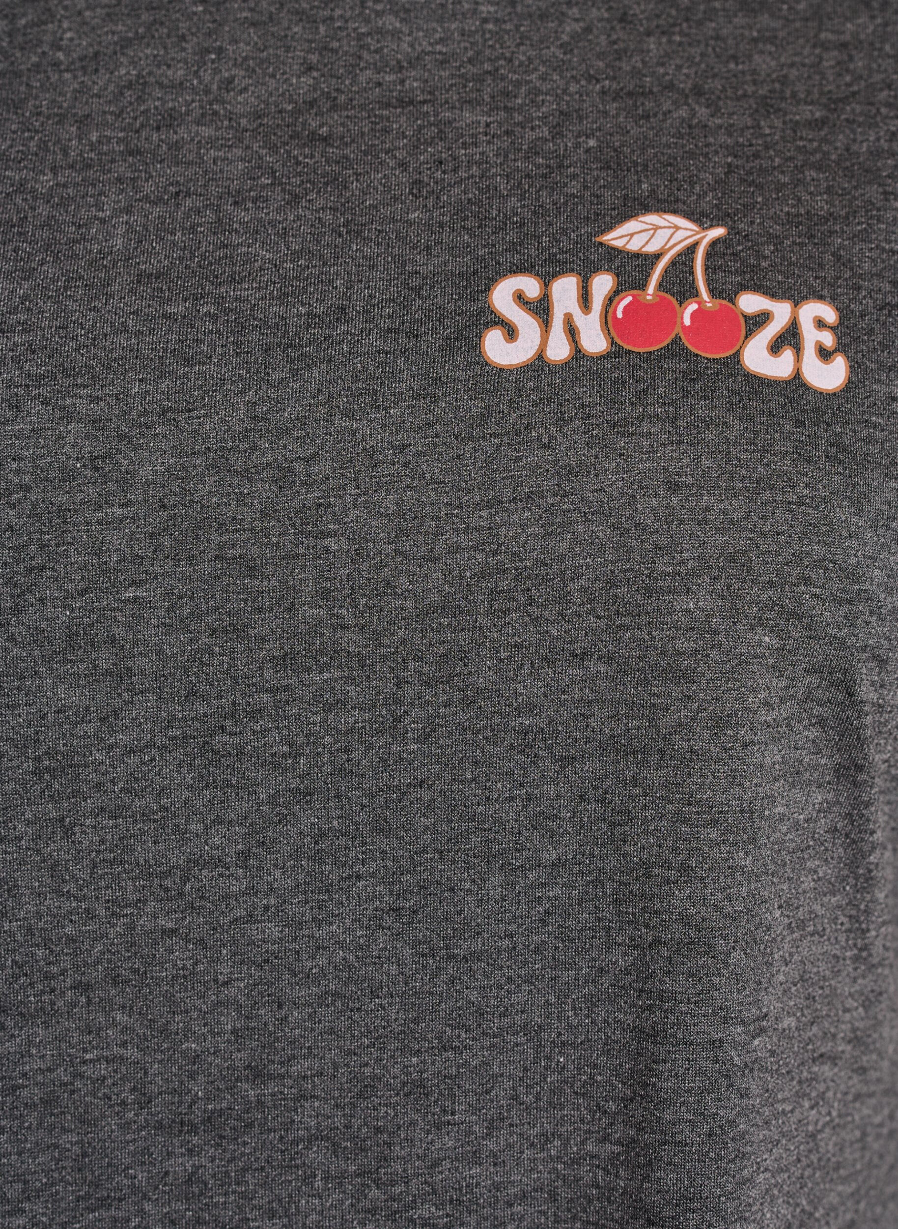 ZizziNachtjapon met korte mouwen en tekstopdruk, Zwart, Packshot image number 2