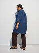 Katoenen mousseline tuniek met broderie anglaise, Blauw, Model image number 2