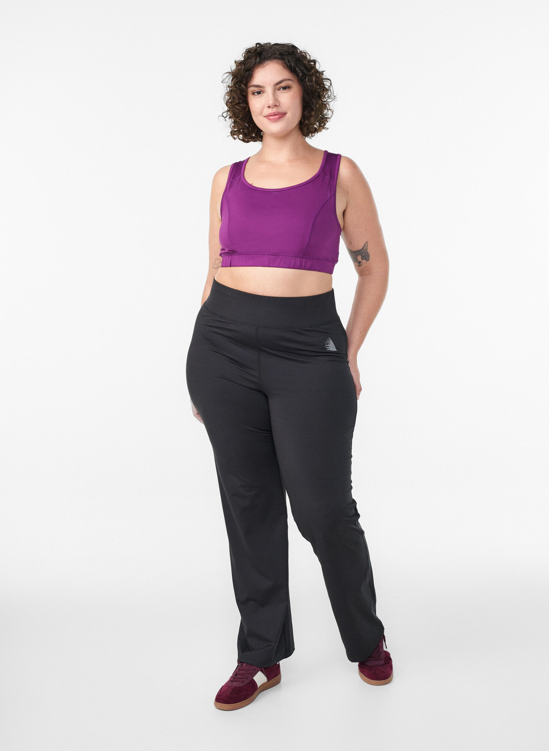 ZizziSport-bh met racerback, Paars, Model image number 1