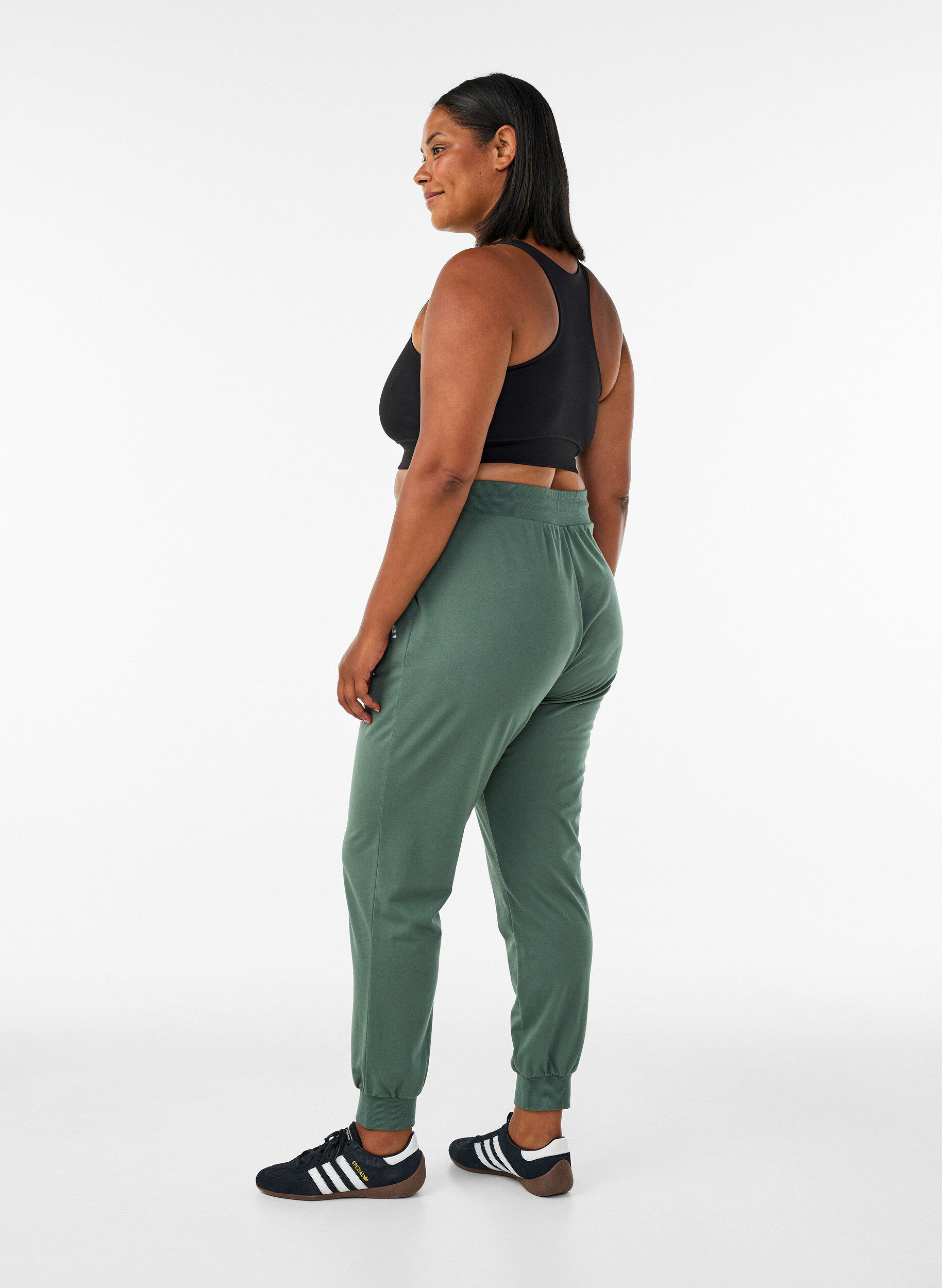 ZizziLosse trainingsbroek met zakken, Groen, Model image number 1